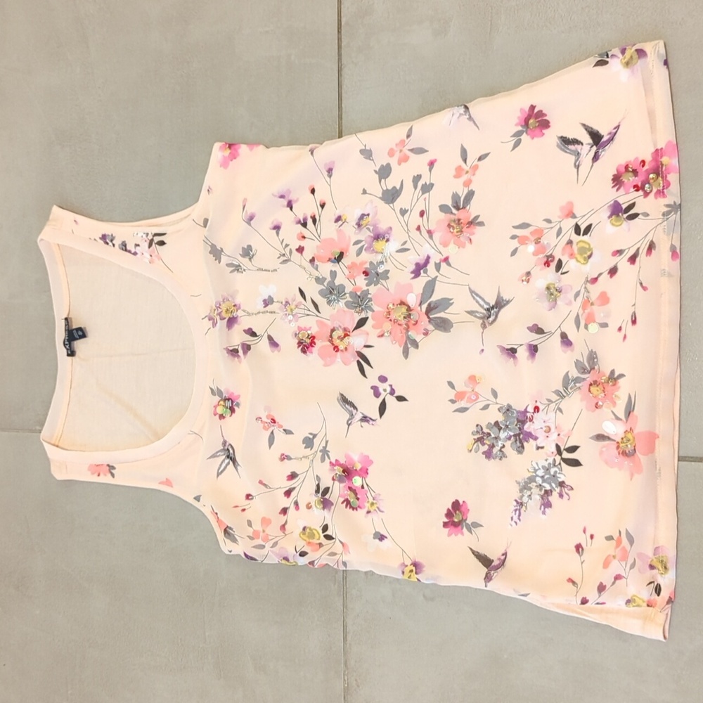 3/$20 Express Sequin Floral Tank Top